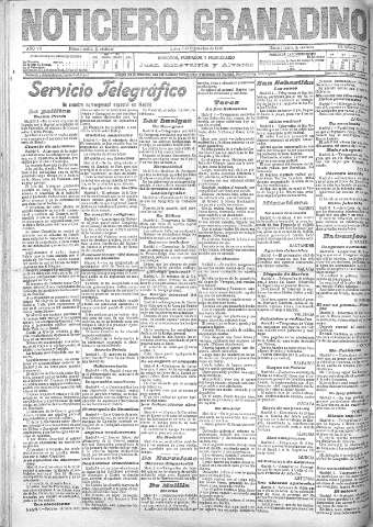 'Noticiero Granadino' - Año VII Número 2220 (05/09/1910)