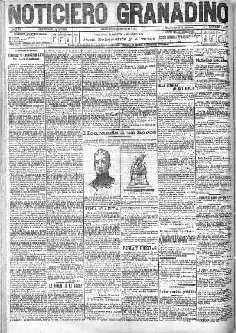 'Noticiero Granadino' - Año VII Número 2225 (10/09/1910)