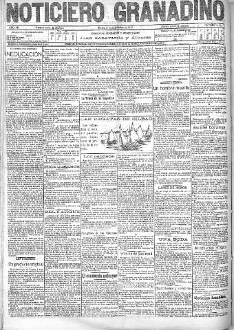 'Noticiero Granadino' - Año VII Número 2228 (13/09/1910)