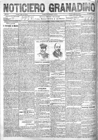 'Noticiero Granadino' - Año VII Número 2231 (16/09/1910)