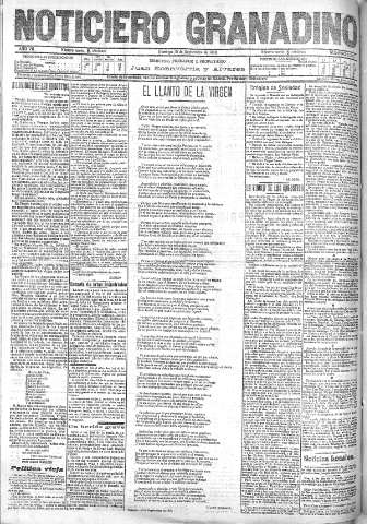 'Noticiero Granadino' - Año VII Número 2233 (18/09/1910)