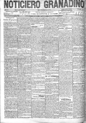 'Noticiero Granadino' - Año VII Número 2239 (24/09/1910)