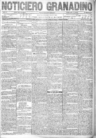 'Noticiero Granadino' - Año VII Número 2240 (25/09/1910)
