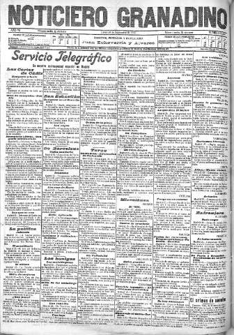 'Noticiero Granadino' - Año VII Número 2241 (26/09/1910)