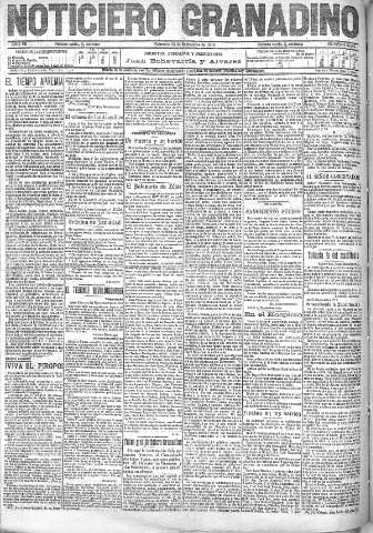 'Noticiero Granadino' - Año VII Número 2243 (28/09/1910)
