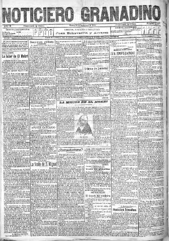 'Noticiero Granadino' - Año VII Número 2245 (30/09/1910)