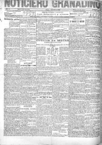 'Noticiero Granadino' - Año VII Número 2245 (01/10/1910)
