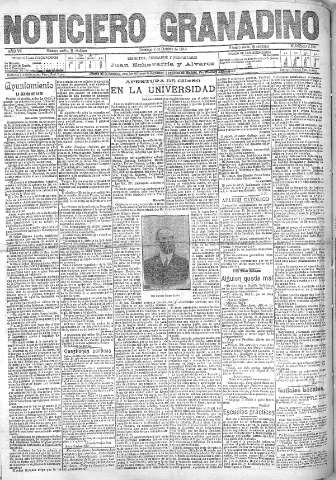 'Noticiero Granadino' - Año VII Número 2246 (02/10/1910)