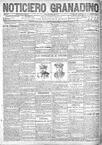 'Noticiero Granadino' - Año VII Número 2248 (04/10/1910)