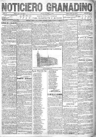 'Noticiero Granadino' - Año VII Número 2252 (07/10/1910)