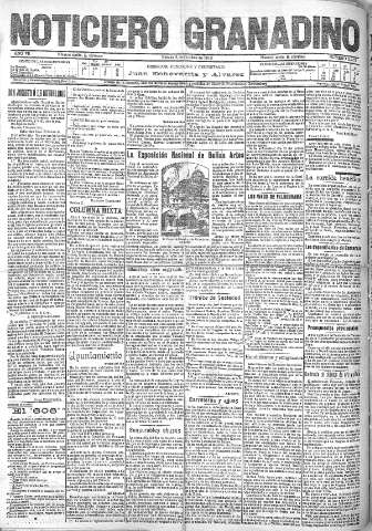 'Noticiero Granadino' - Año VII Número 2253 (08/10/1910)
