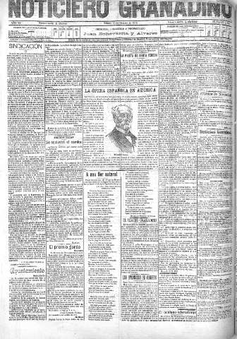 'Noticiero Granadino' - Año VII Número 2259 (15/10/1910)