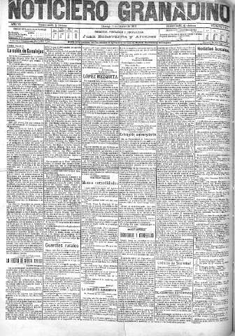 'Noticiero Granadino' - Año VII Número 2261 (16/10/1910)