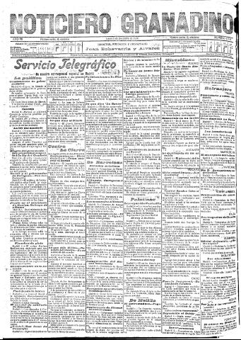 'Noticiero Granadino' - Año VII Número 2310 (05/12/1910)