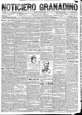'Noticiero Granadino' - Año VII Número 2316 (10/12/1910)