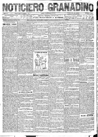 'Noticiero Granadino' - Año VII Número 2319 (13/12/1910)