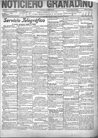 'Noticiero Granadino' - Año VII Número 2325 (19/12/1910)
