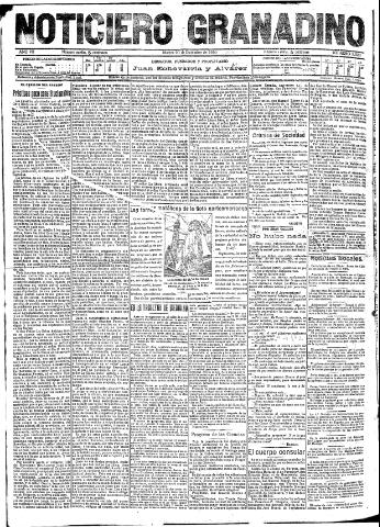 'Noticiero Granadino' - Año VII Número 2326 (20/12/1910)