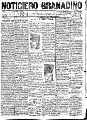 'Noticiero Granadino' - Año VII Número 2331 (25/12/1910)