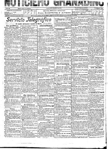 'Noticiero Granadino' - Año VII Número 2332 (26/12/1910)