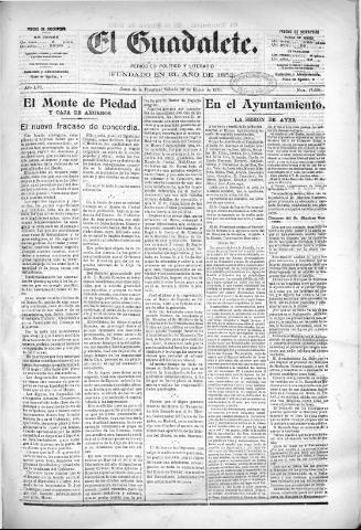 'El Guadalete : periódico literario y de interés general' - Año LVI Número 17308 (29/01/1910)