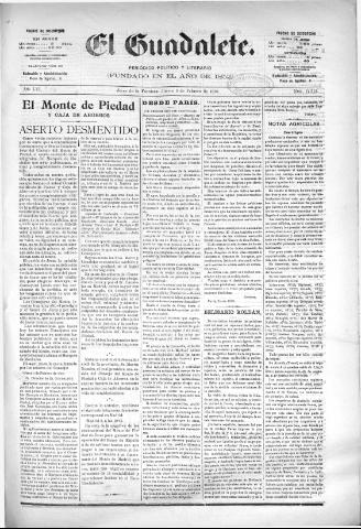 'El Guadalete : periódico literario y de interés general' - Año LVI Número 17313 (03/02/1910)