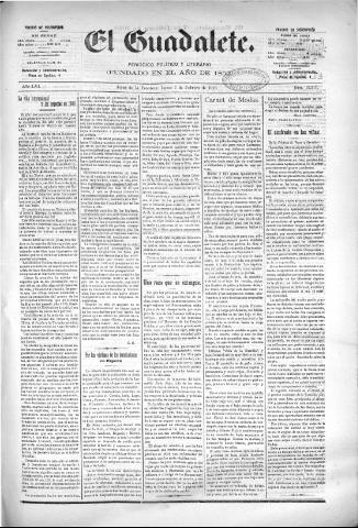 'El Guadalete : periódico literario y de interés general' - Año LVI Número 17317 (07/02/1910)