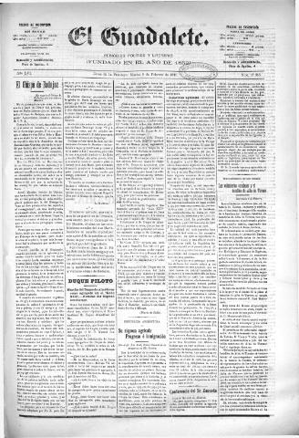 'El Guadalete : periódico literario y de interés general' - Año LVI Número 17318 (08/02/1910)