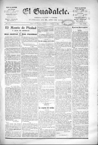 'El Guadalete : periódico literario y de interés general' - Año LVI Número 17321 (11/02/1910)