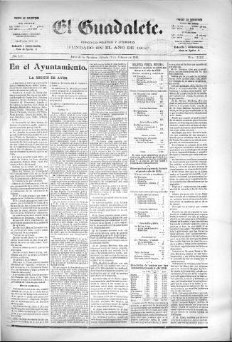 'El Guadalete : periódico literario y de interés general' - Año LVI Número 17322 (12/02/1910)
