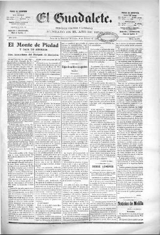 'El Guadalete : periódico literario y de interés general' - Año LVI Número 17326 (16/02/1910)