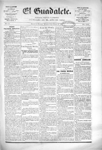 'El Guadalete : periódico literario y de interés general' - Año LVI Número 17333 (23/02/1910)