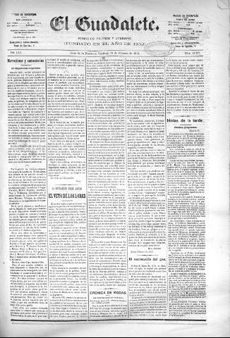 'El Guadalete : periódico literario y de interés general' - Año LVI Número 17337 (27/02/1910)