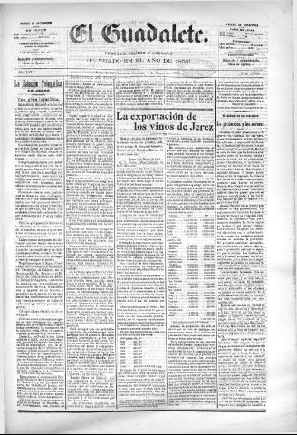 'El Guadalete : periódico literario y de interés general' - Año LVI Número 17344 (06/03/1910)