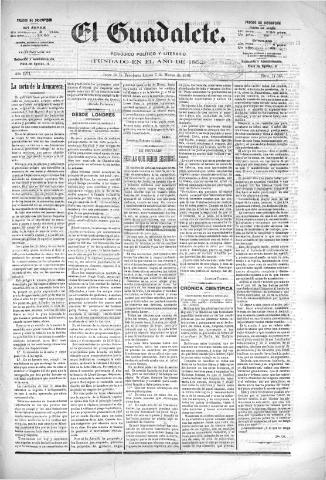 'El Guadalete : periódico literario y de interés general' - Año LVI Número 17345 (07/03/1910)