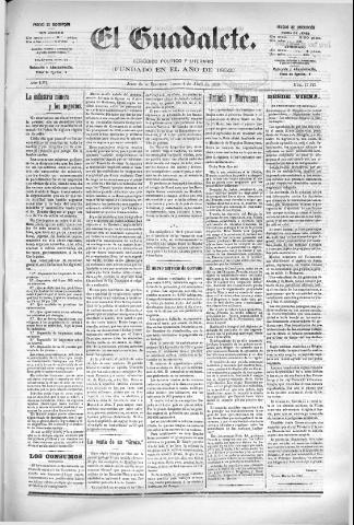 'El Guadalete : periódico literario y de interés general' - Año LVI Número 17372 (04/04/1910)