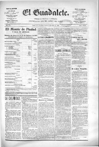 'El Guadalete : periódico literario y de interés general' - Año LVI Número 17382 (14/04/1910)