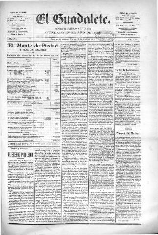 'El Guadalete : periódico literario y de interés general' - Año LVI Número 17383 (15/04/1910)