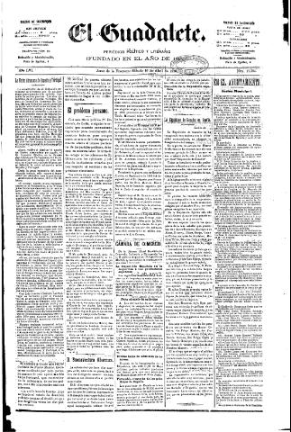 'El Guadalete : periódico literario y de interés general' - Año LVI Número 17384 (16/04/1910)