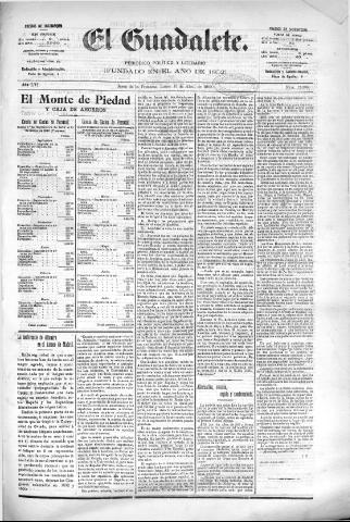 'El Guadalete : periódico literario y de interés general' - Año LVI Número 17386 (18/04/1910)