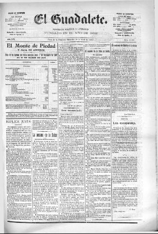 'El Guadalete : periódico literario y de interés general' - Año LVI Número 17388 (20/04/1910)