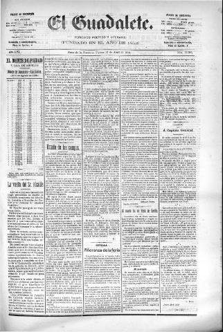 'El Guadalete : periódico literario y de interés general' - Año LVI Número 17390 (22/04/1910)