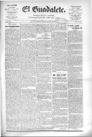 'El Guadalete : periódico literario y de interés general' - Año LVI Número 17419 (21/05/1910)