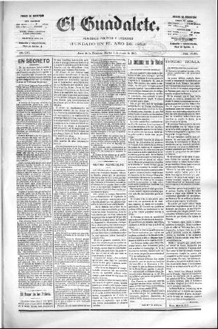 'El Guadalete : periódico literario y de interés general' - Año LVI Número 17435 (07/06/1910)
