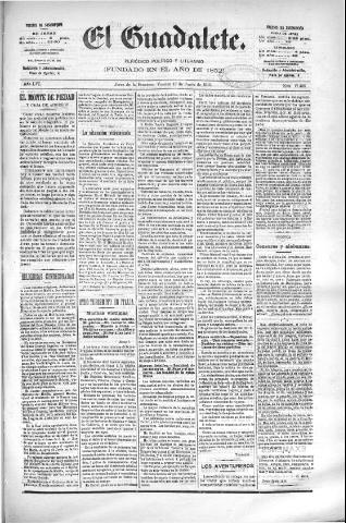 'El Guadalete : periódico literario y de interés general' - Año LVI Número 17438 (10/06/1910)