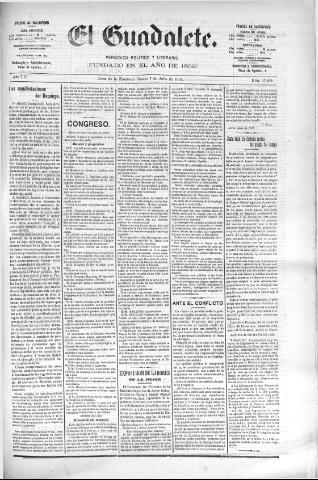 'El Guadalete : periódico literario y de interés general' - Año LVI Número 17465 (07/07/1910)