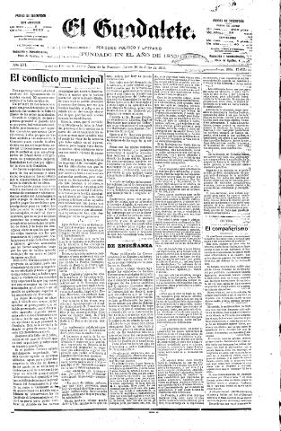 'El Guadalete : periódico literario y de interés general' - Año LVI Número 17472 (14/07/1910)