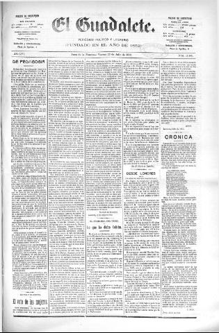 'El Guadalete : periódico literario y de interés general' - Año LVI Número 17480 (22/07/1910)