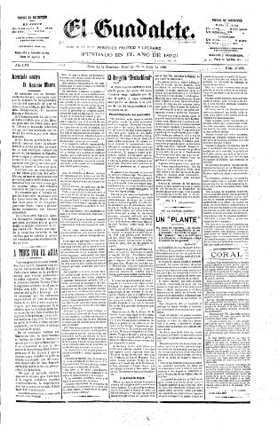 'El Guadalete : periódico literario y de interés general' - Año LVI Número 17482 (24/07/1910)