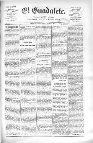 'El Guadalete : periódico literario y de interés general' - Año LVI Número 17483 (25/07/1910)